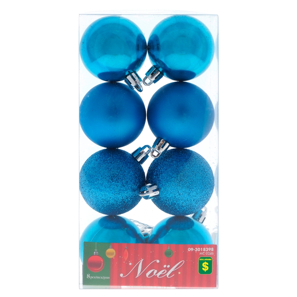 8 Boules Darbre De Noël Incassables Couleurs Assorties Caisse De 24