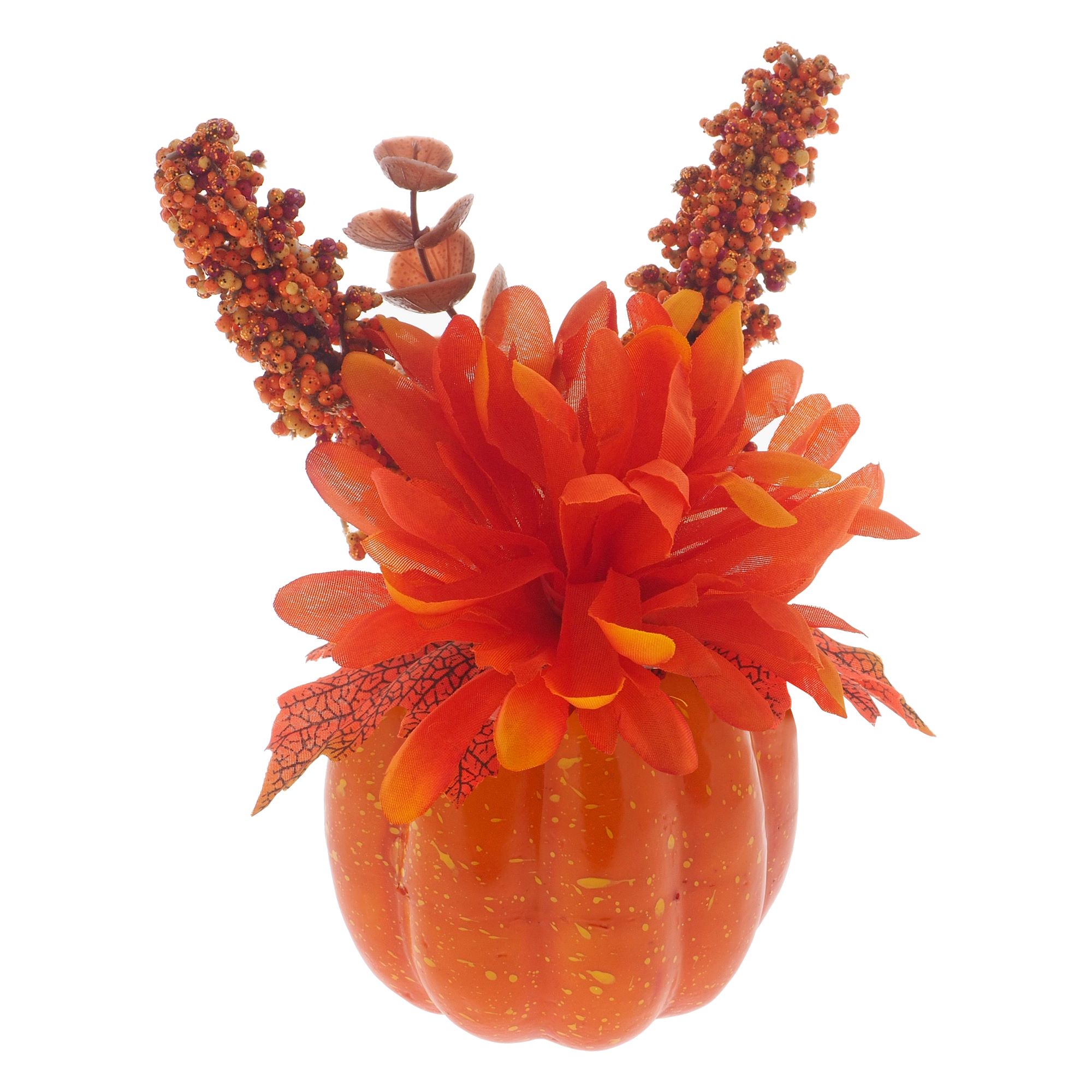 Halloween Pumpkin with Flowers | Dollarama